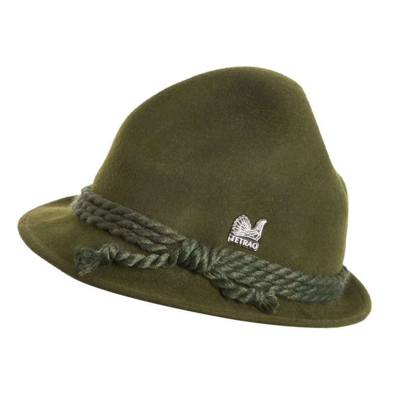 Zelený klobúk TETRAO dve šnúrky 58